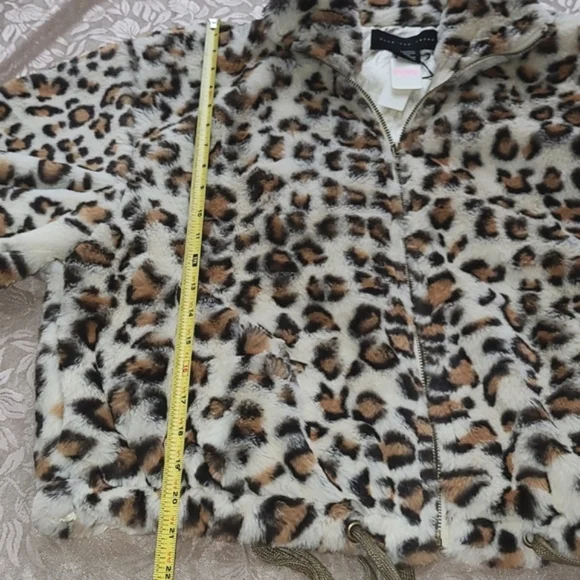 NWT Leopard Print Coat Jacket Faux Fur VS PINK & Know One Cares Large - Picture 13 of 17